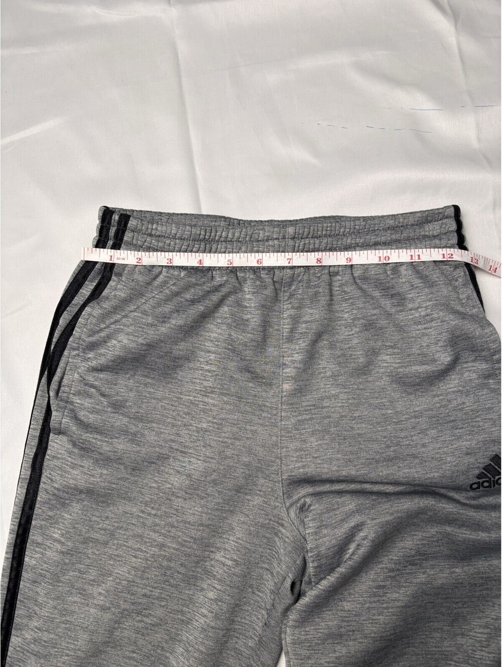 Adidas Kids Size Large Sweat Pants Grey And Black 14-16 - Picture 6 of 8